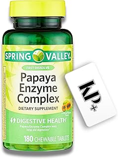 Spring Valley Papaya, Enzyme Complex, Chewable Tablets, Dietary Supplement, 180 Count