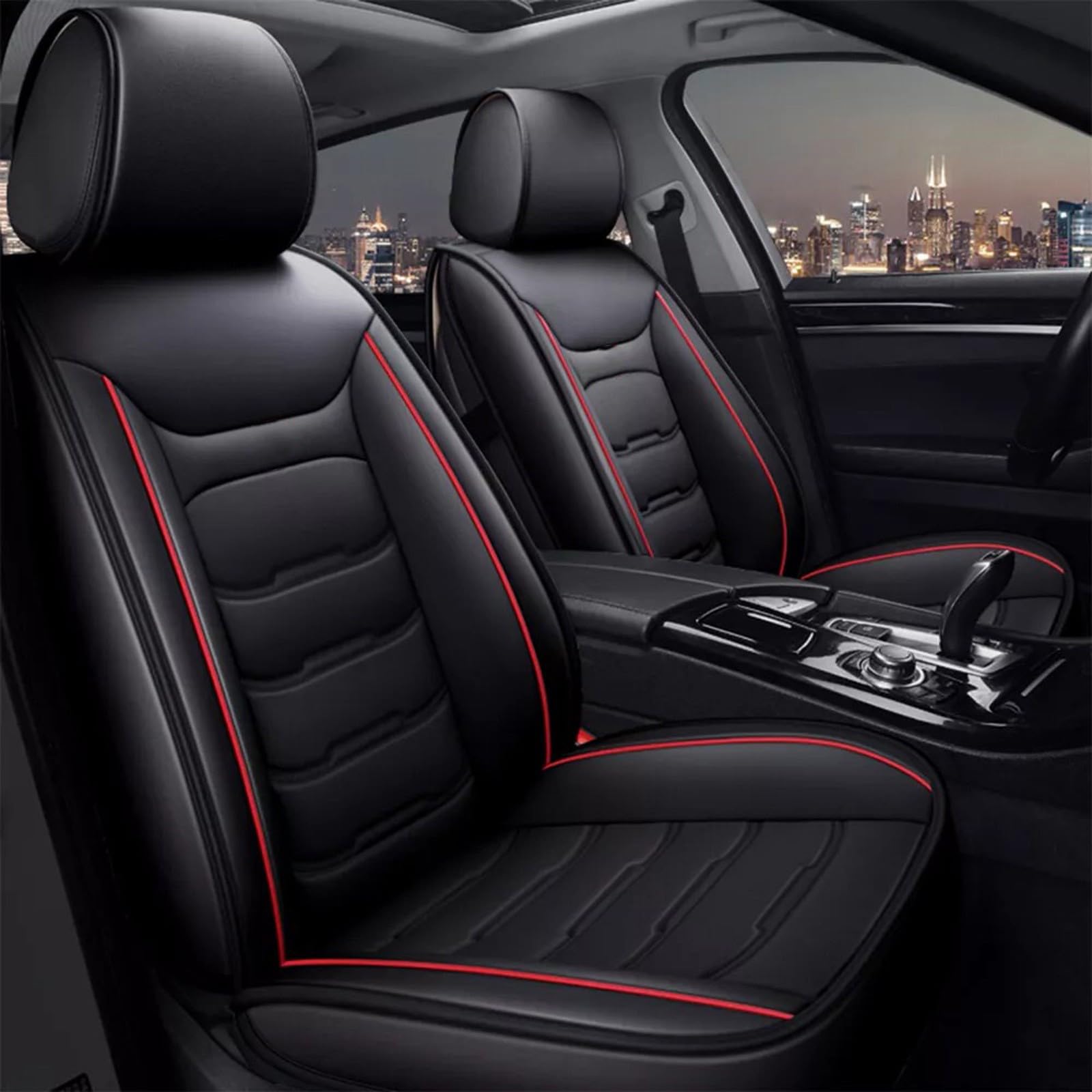 SePkus Funda Asientos Coche para 𝐒𝗲𝗮𝘁 Arona Fundas para Asientos de Coche,Juego Completo de Protectores de Asiento de Coche de Cuero,Paquete de 5