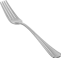 Amazon Basics Stainless Steel Dinner Forks, Scalloped Edge, Well-Balanced, Dishwasher Safe, Silver, 12-Pack