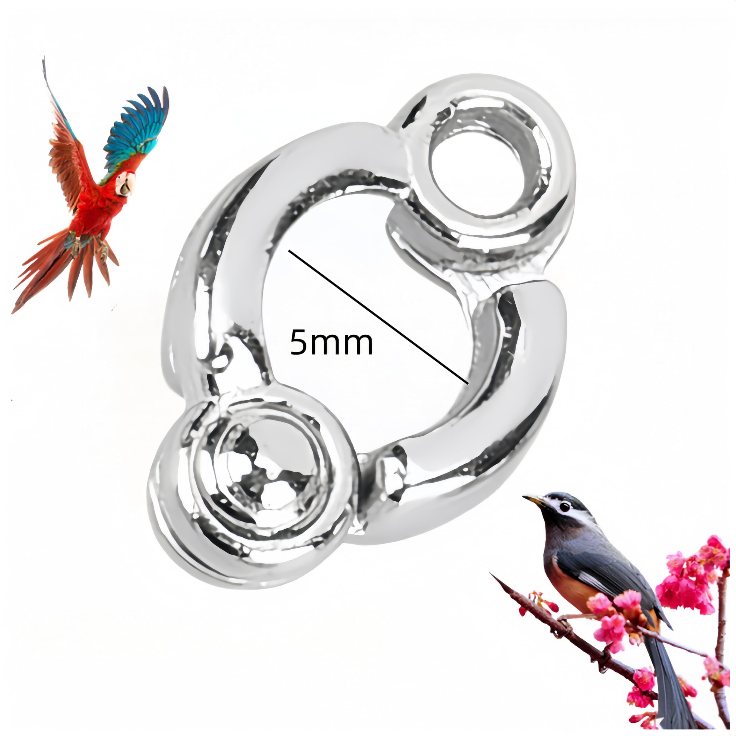 Lot de 6 anneaux pour pattes de perroquet, anneau de perroquet pour pieds d'oiseau d'ouverture d'activités de formation