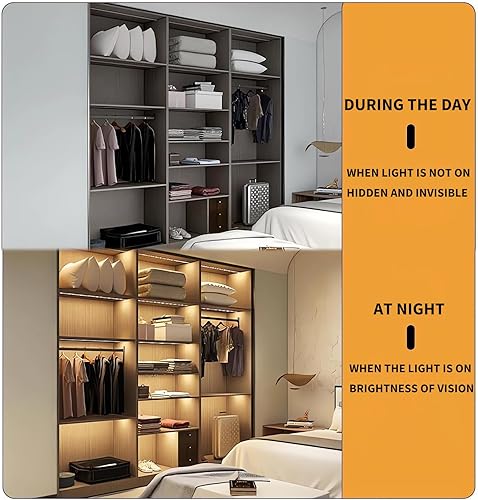 Miniatura 6 de Paquete de 5 perfiles de aluminio LED ultrafinos de 3.3 ft3.3 pies, lámpara LED de gabinete de iluminación oblicua de 45, sistema de canal de luz de