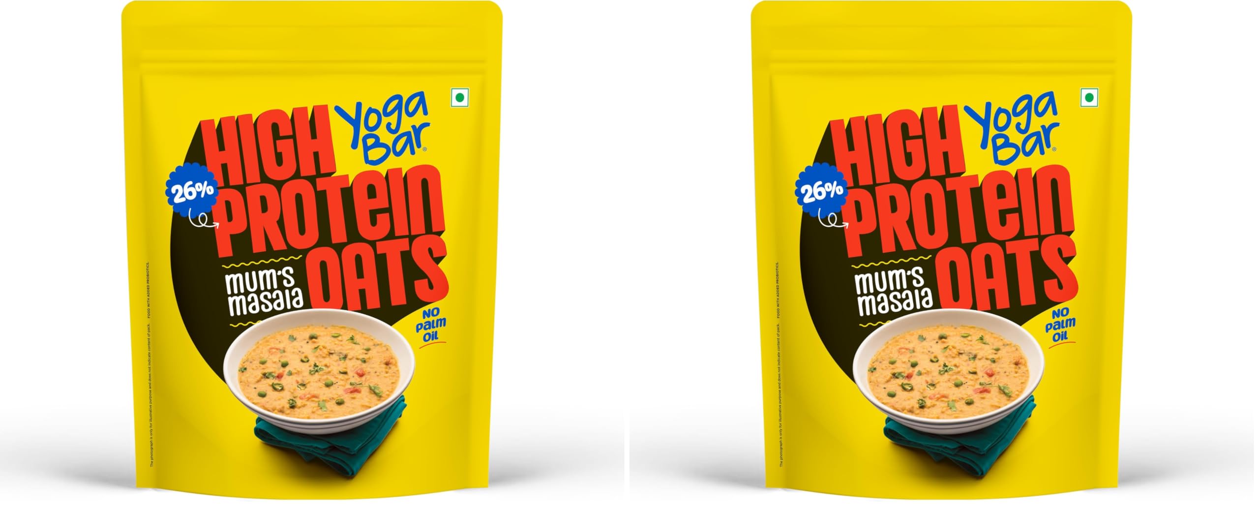 Yogabar 26g High Protein Oats 1kg , Mum's Masala - Breakfast Cereal with Wholegrains, 26% Protein & No Palm Oil - Oats High Protein for Gym - Premium Protein Blend with Whey Protein Powder - with Goodness of Chia, Sunflower & Pumpkin Seeds & Probiotics for Absorption-image-26