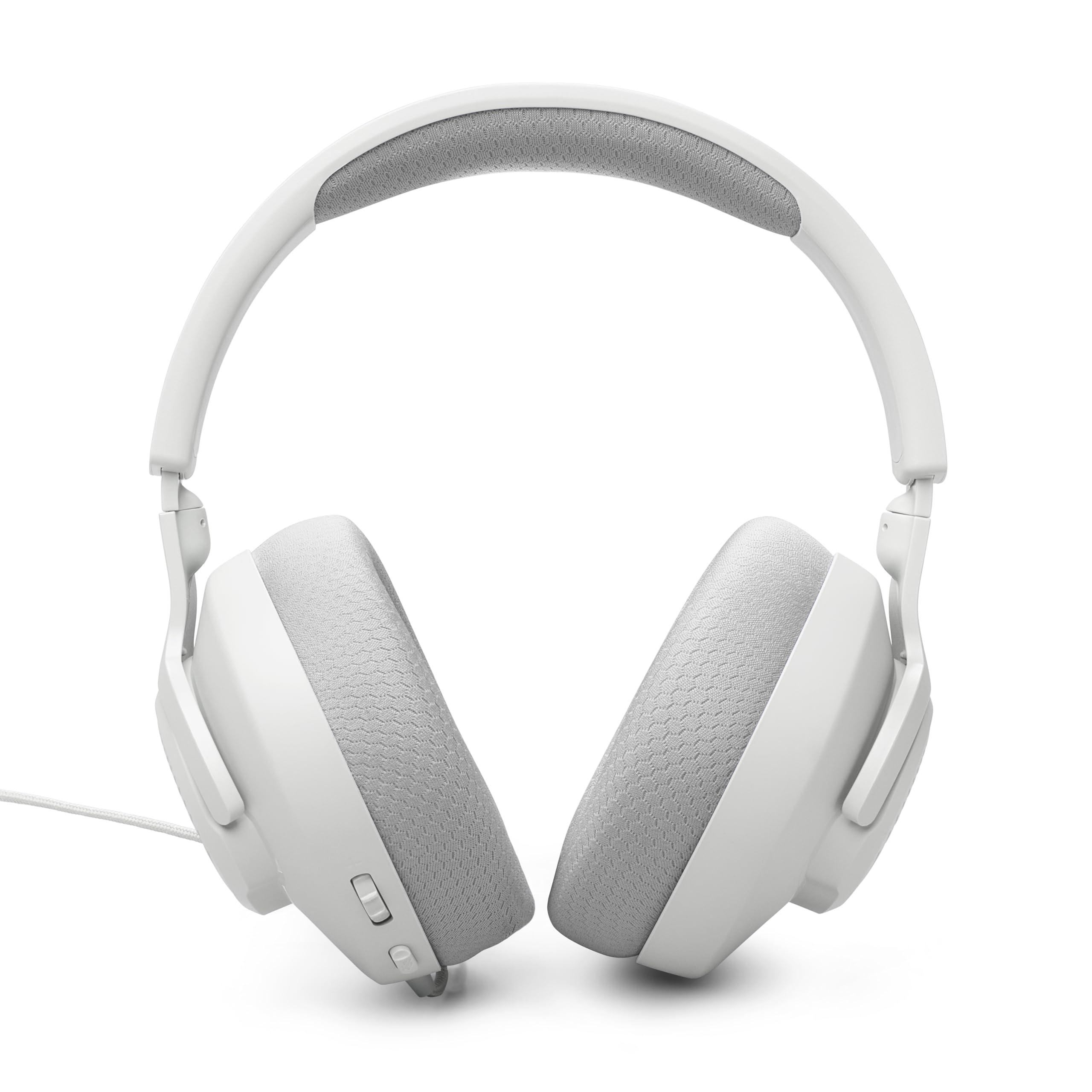 JBL Quantum 100M2 - Auriculares para Juegos con Cable omnidireccional, micrófono Desmontable con opción de Silencio y Almohadillas de Espuma viscoelástica Cubiertas de Tela, compatibles con Todas Las