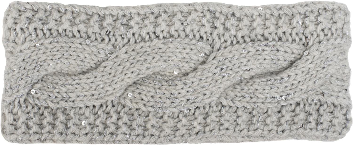 styleBREAKER Women Browband coarse knit with plait pattern and sequins, warm fleece lining, hair band, headband 04026002 - Image 3