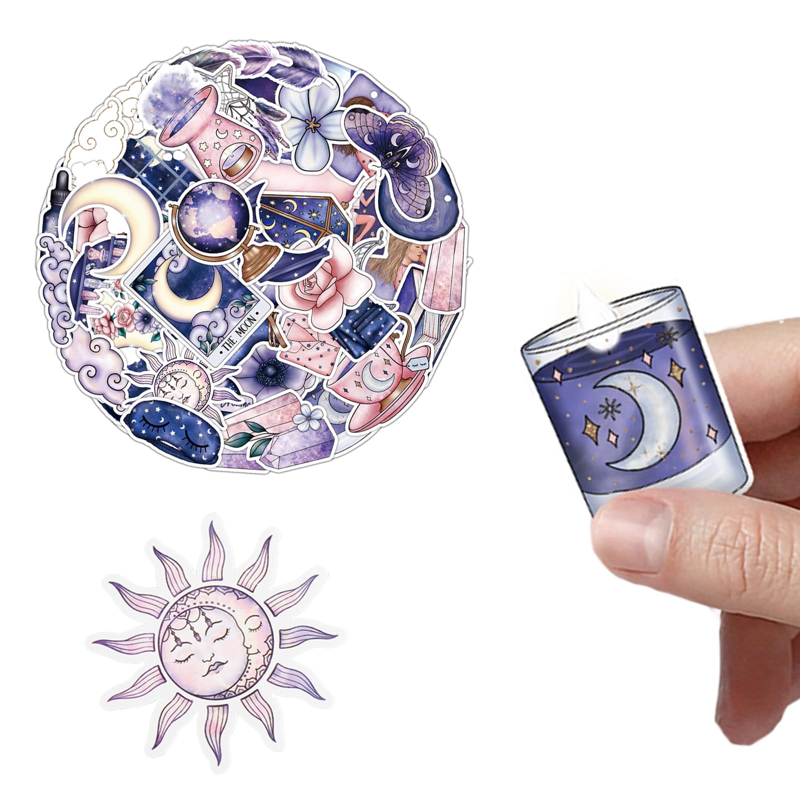 50PCS Stickers - Cool Funny Aesthetic Stickers for Water Bottles, Laptop, Skateboards, and More - Waterproof PVC Stickers for Teens, Girls, and Kids