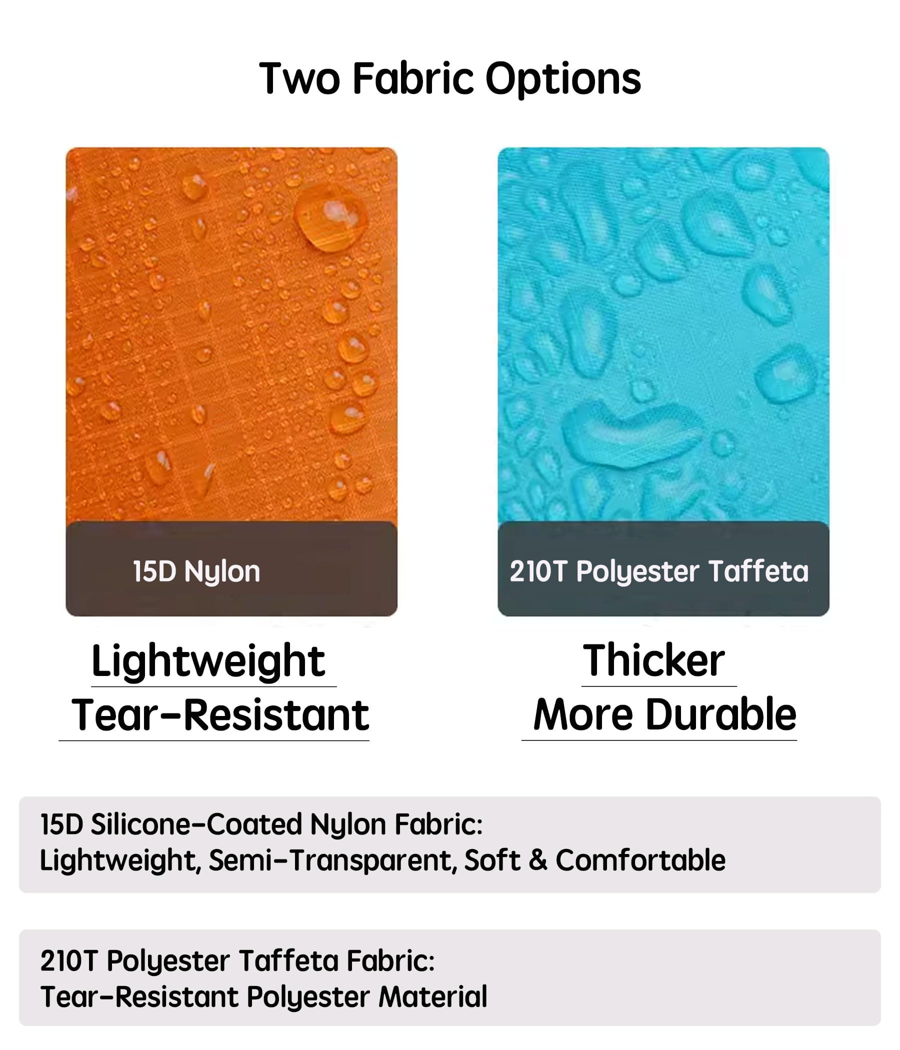 3F - Impermeable y poncho de cuerpo completo, ultraligero e impermeable para senderismo, ciclismo y trail running
