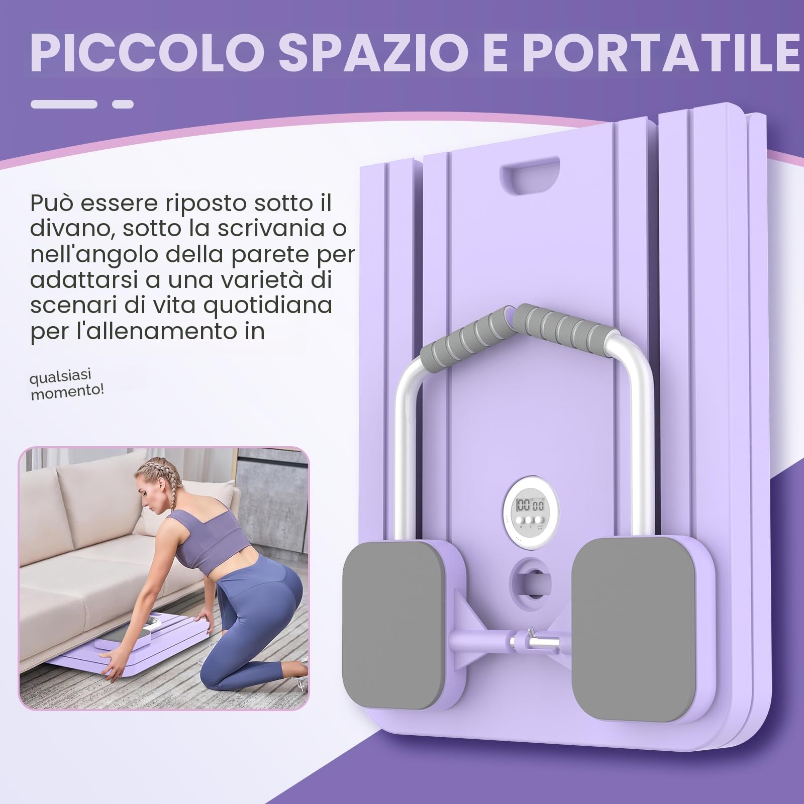 Kit macchinario reformer per pilates 5 in 1 con contatore LED, rullo di rimbalzo automatico, tavola per esercizio multiuso per esercizi a casa