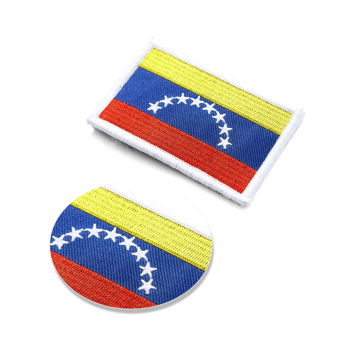Set di due – Bandiera del Venezuela – termoadesivo – Toppa ricamata/distintiva/emblema