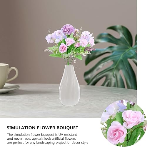 Miniatura 5 de Amosfun 1 unidad para arreglos para el hogar rústico centro de fotografía morado cocina fotos falsas y comedor accesorios de tela de San Valentín