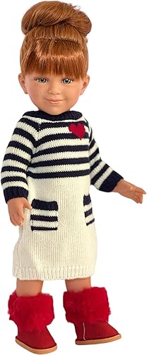 Miniatura 4 de Acogedor vestido de punto para el día de San Valentín para muñecas de 18 pulgadas y muñecas Kennedy y Friends, ropa de muñeca de 18 pulgadas