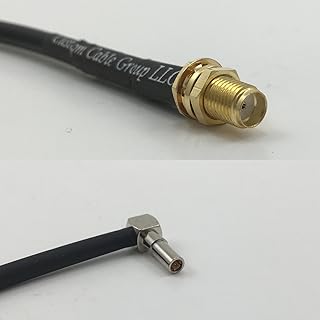 12 inch RG188 SMA FEMALE to MS162 Male Angle Pigtail Jumper RF coaxial cable 50ohm Quick USA Shipping