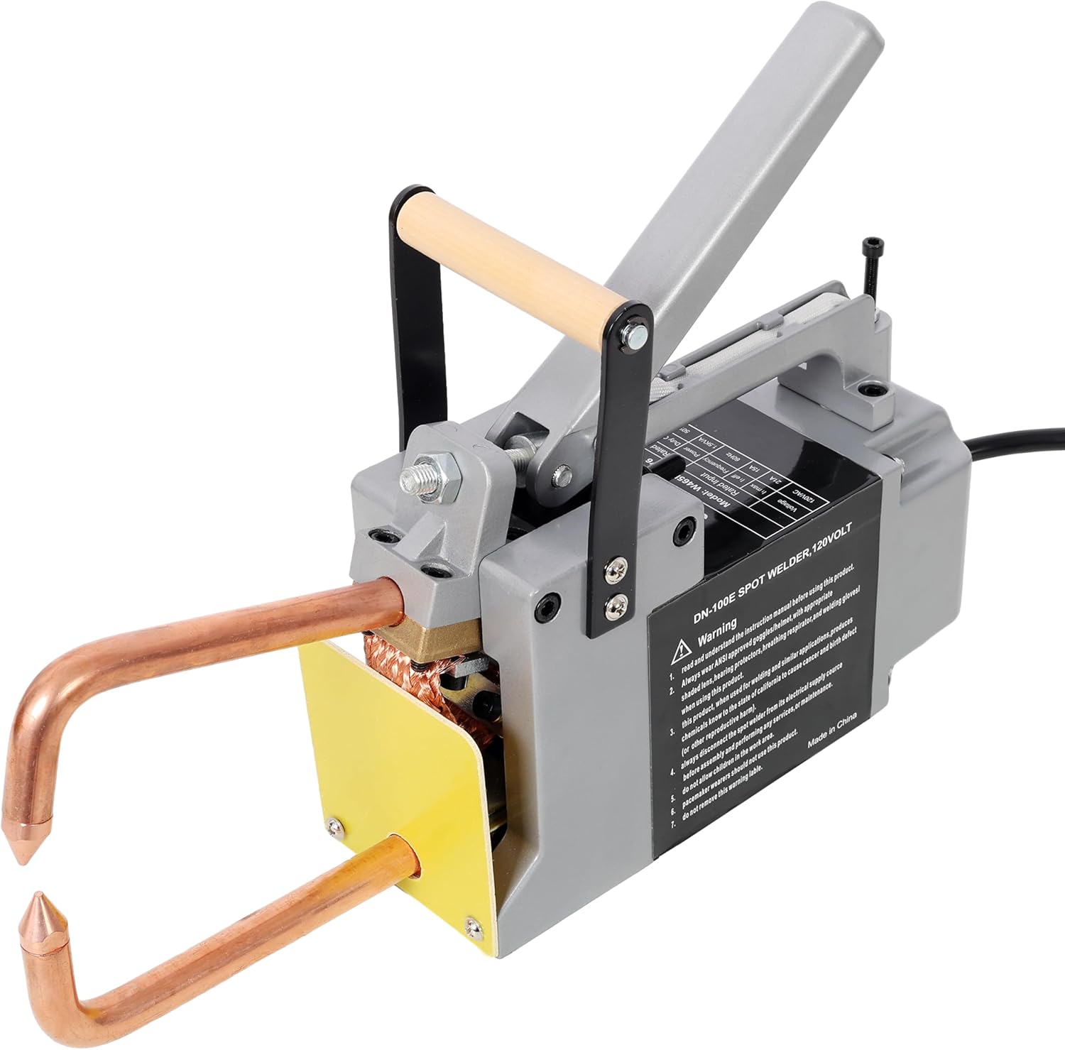 Portable Spot Welder Machine for Steel - 1/8 Inch Capacity Handheld Spot Welding Equipment with Copper Tips, Professional Spot Welding Machine for Iron Sheets (Grey)