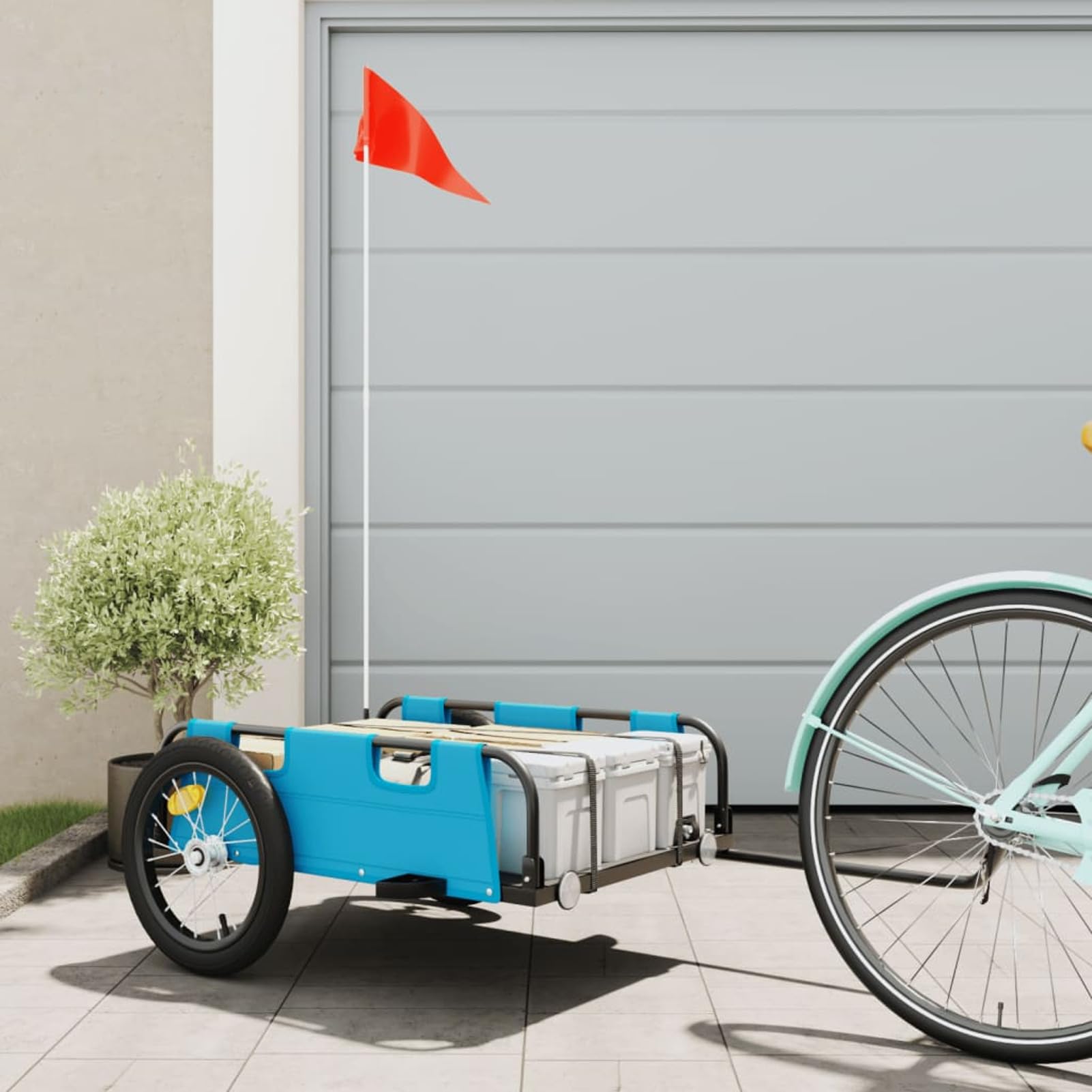 Festnight Fahrradanhnger XL Fahrradanhnger Lastenanhnge  Fahrrad-Transportanhnger Radanhnger mit Kupplungel Oxford-Gewebe und  Eisen Lastenanhnger Gro 45 kg Blau : Amazon.de: Sport & Freizeit