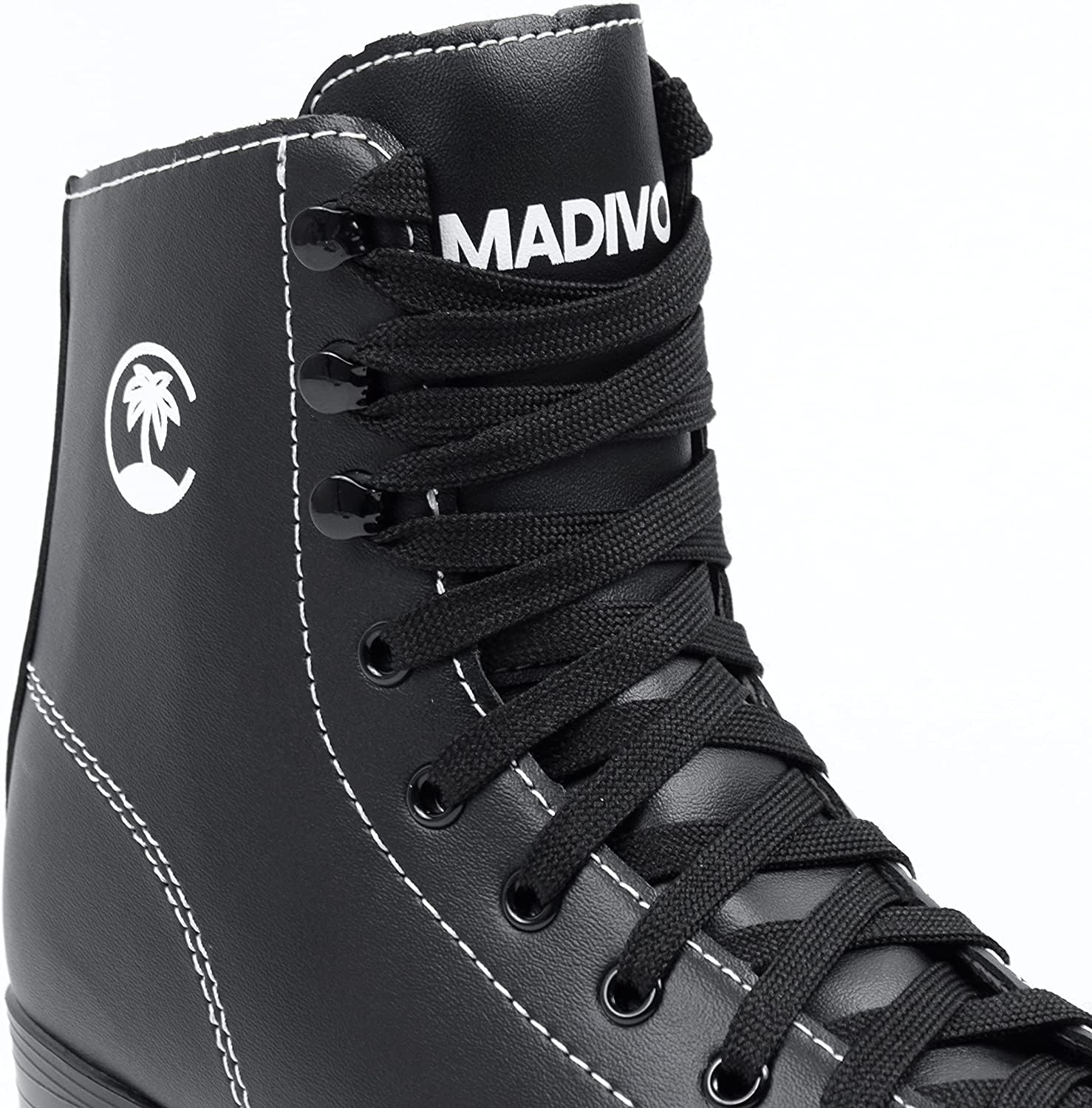 MADIVO Patins à roulettes classiques classiques pour femme - Roulement à billes ABEC-7 - Pour fille - Noir - Tailles 35, 36, 37, 38, 39, 40, 41