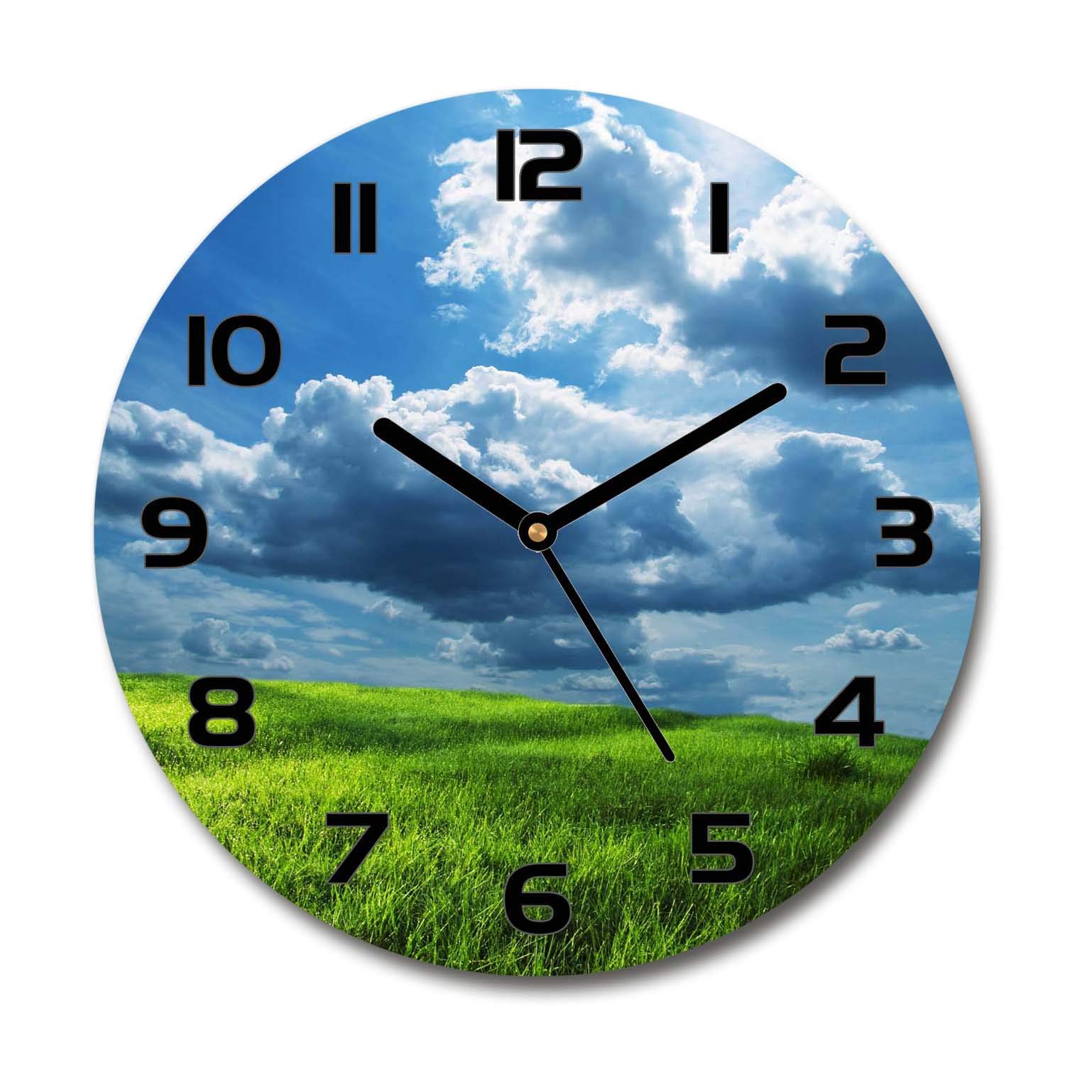 Impression verre sécurité Tulup 60x60cm avec horloge silencieuse haut de gamme