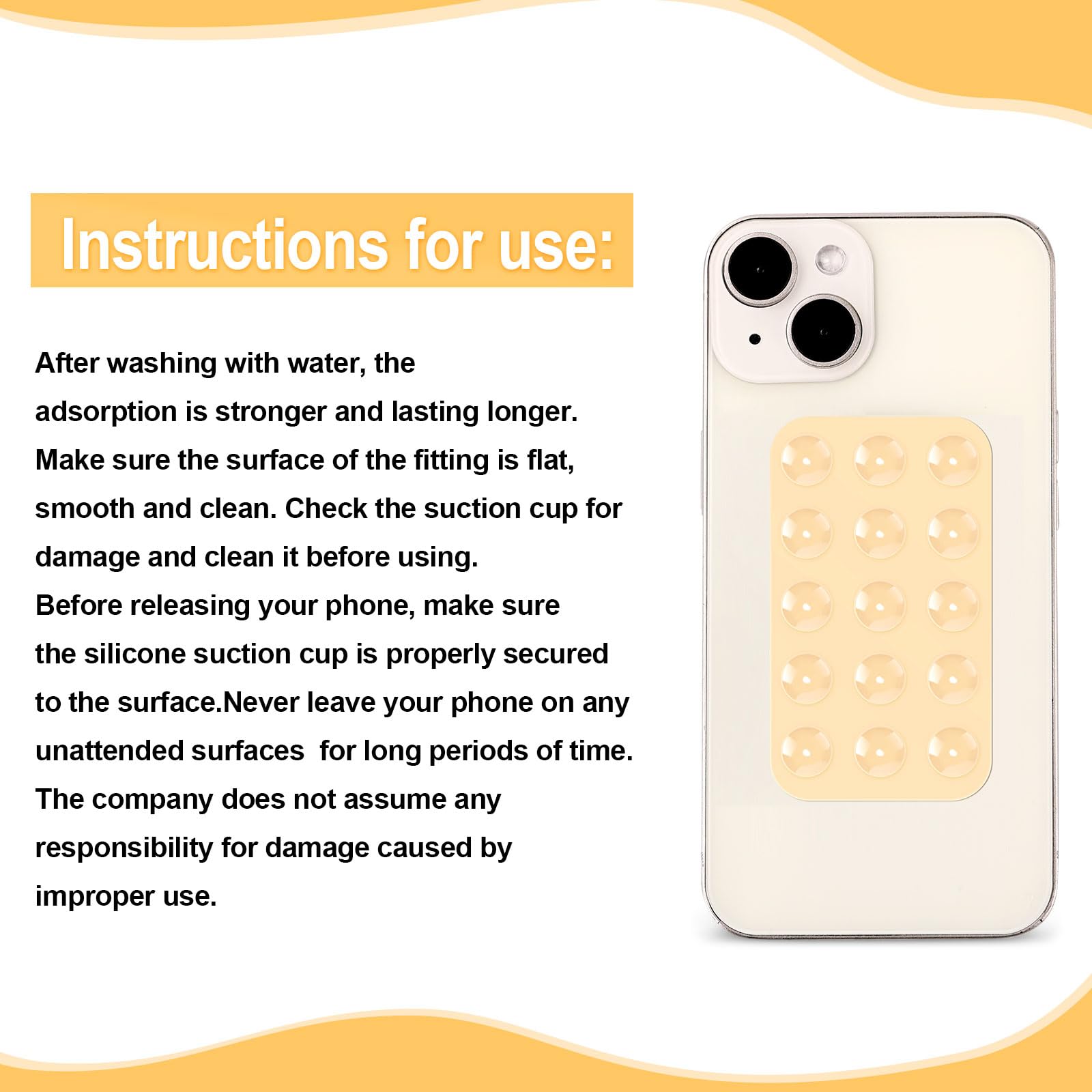 thumbnail: 8 Stuks Dubbelzijdige Siliconen Telefoon Zuignap - Handsfree Zuignappen Voor Selfies, Video's En Telefoonhoes