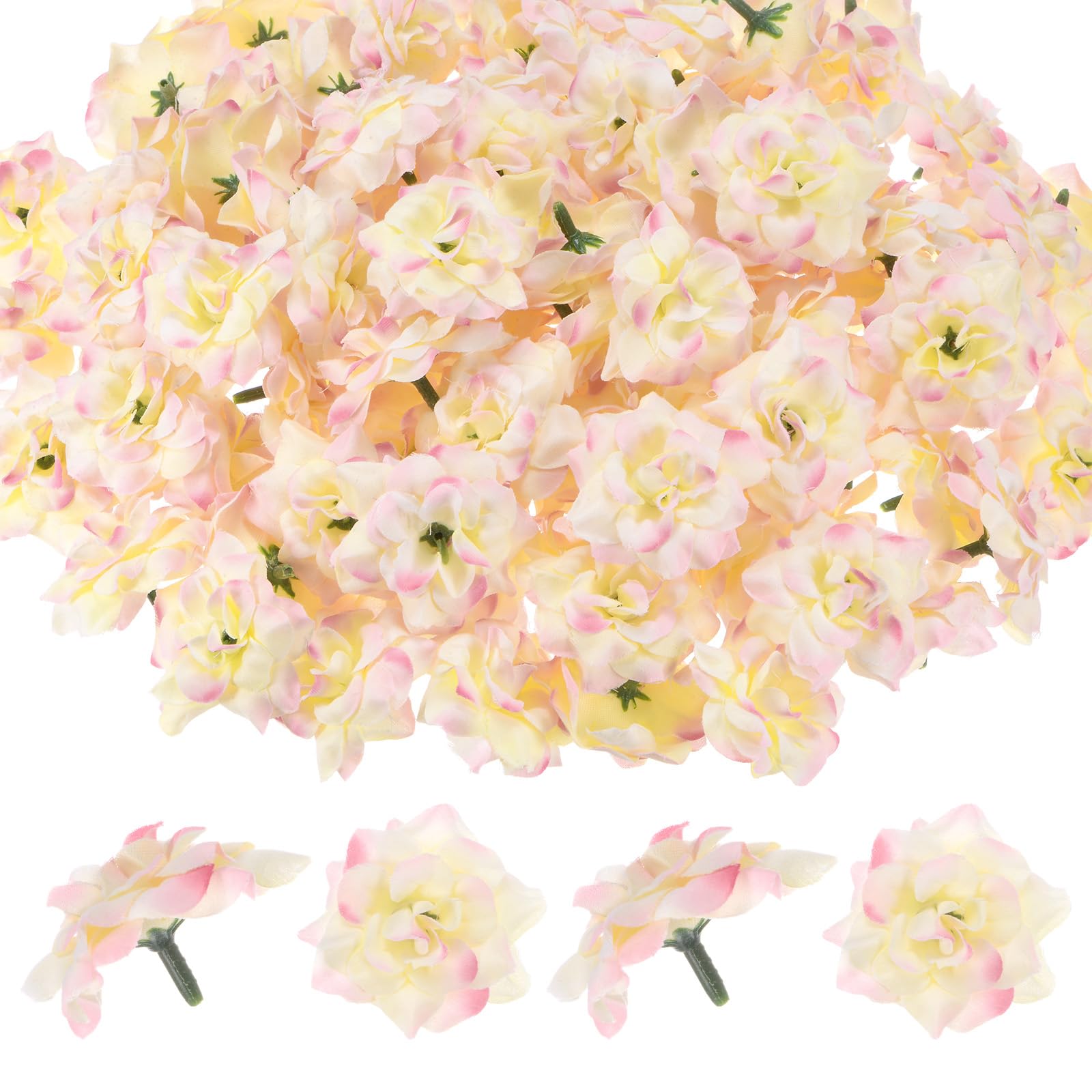 M METERXITY 100-Pack Artificial Roses Heads, Silk Faux Rose Head for Wedding/Bouquet/Flower Wall/DIY Crafts/Party Decoration