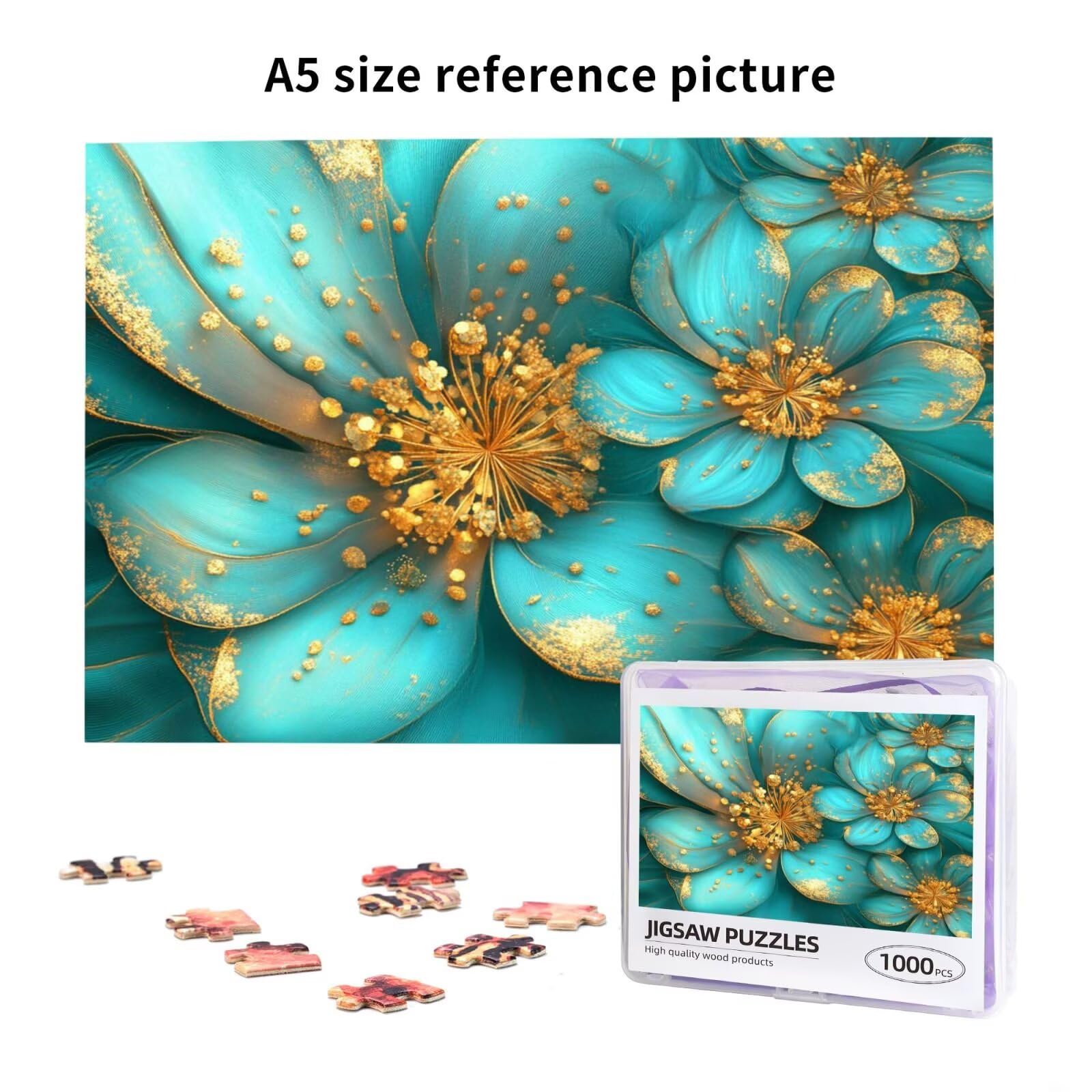 Puzzle 2000 Teile, Puzzle Erwachsene, Holzpuzzle Blume Impossible Jigsaw, Clevere Rätsel, HD Farbe Jigsaw mit Geschenkbox Verpackung for Room Decor, Geschenke für Frauen Traum 100x70cm p-1436