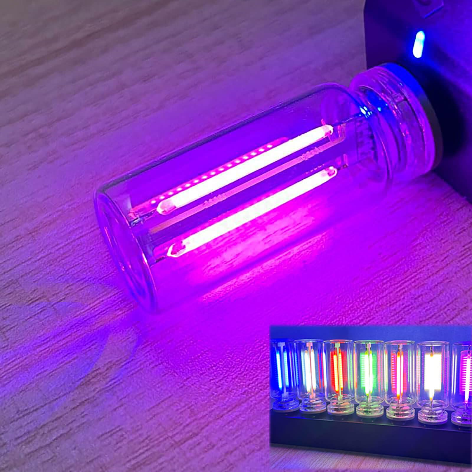 2 PCS Retro Car Lamp, Touch Adjustment Led Mini Light Bulb, 5V USB Adjustable Brightness Level, Non-Glaring Light for Driving Safety, Provides Ambient