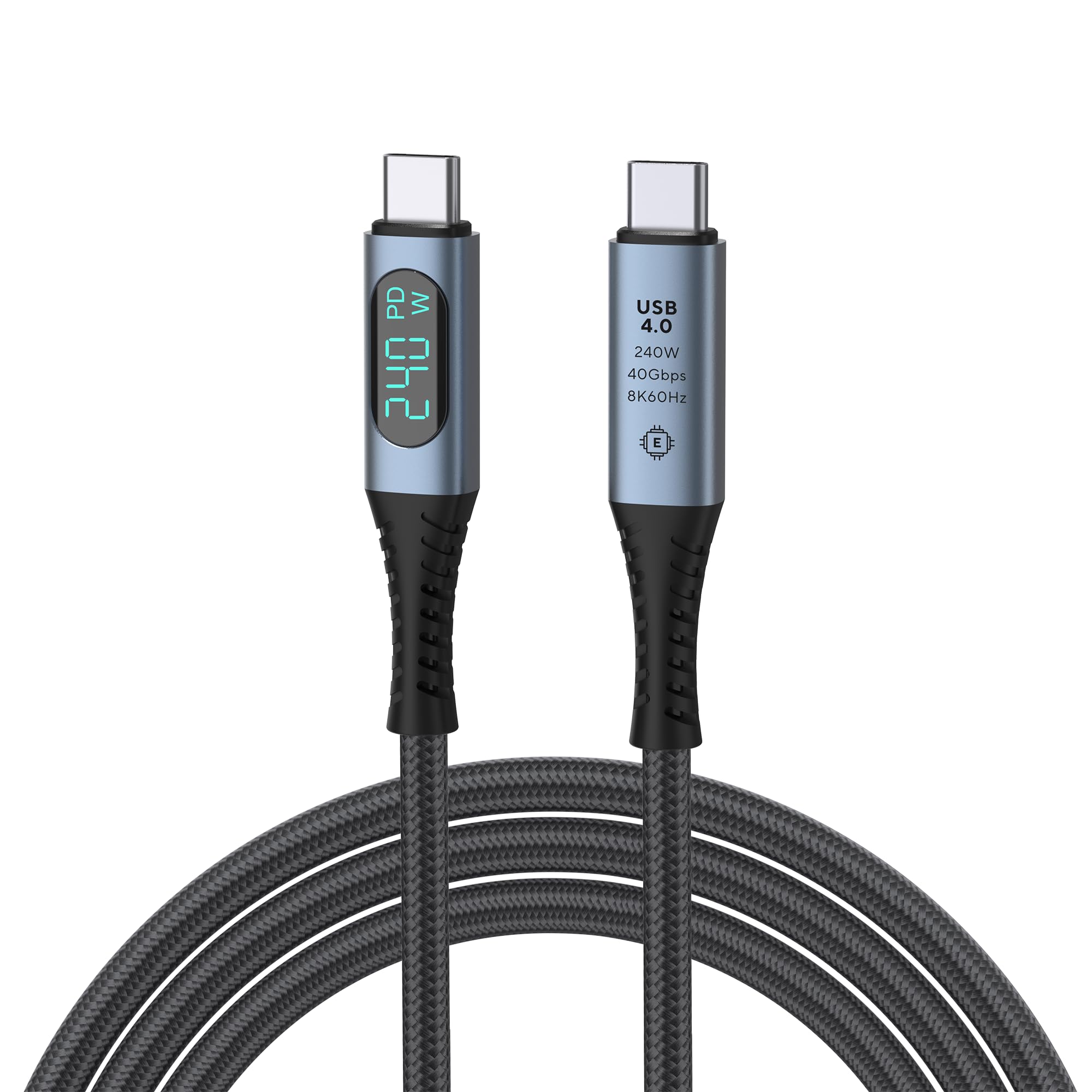240W USB C To USB C Transparent Cable With LED Jamaica