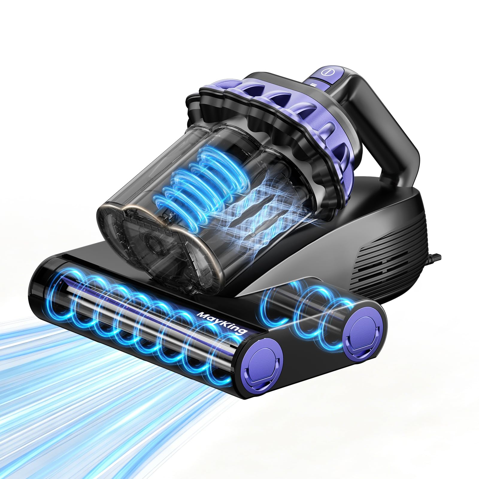 Mayking Mattress Vacuum Cleaner with 2 Rollers, AI Dust Detection, MV04