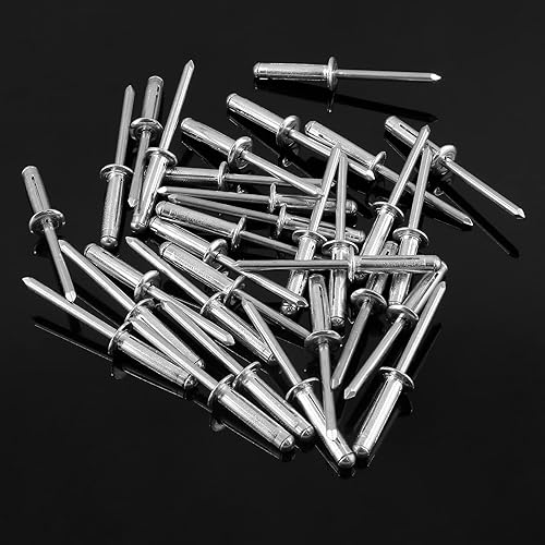 Miniatura 4 de Litoexpe Remaches de triple pliegue de 316 x 34 pulgadas, 60 remaches ciegos de aluminio sólido, remaches tripliegues explosivos para barcos