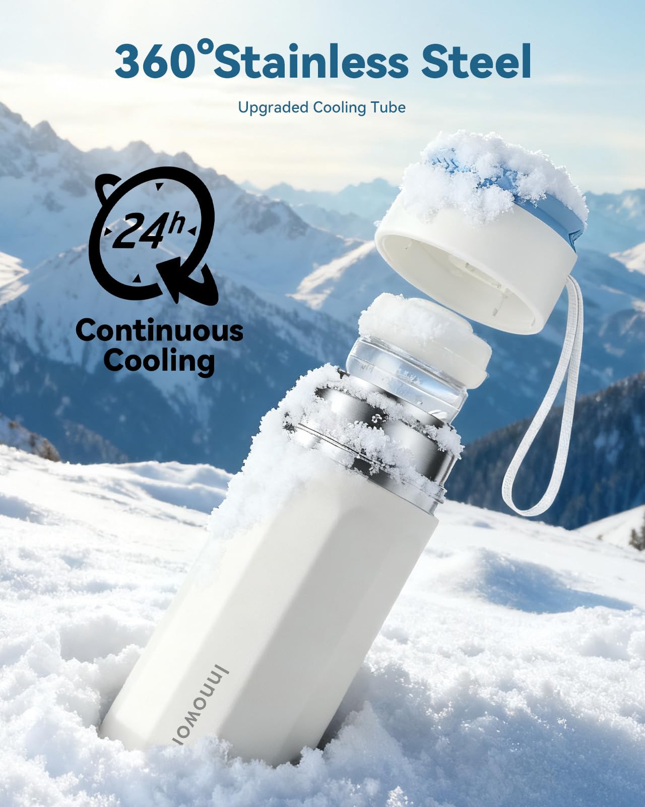 Refrigeratore Portatile Per Latte Materno MYPIN 590 Ml - Verde, Con 2 Biberon E Tubi Raffreddanti 24h, Acciaio Inox - 3