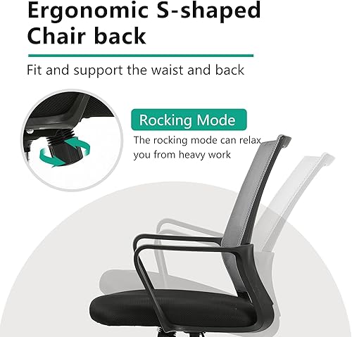 Miniatura 4 de PayLessHere Silla ergonómica para videojuegos, silla de computadora, silla de oficina, sillas de videojuegos con soporte lumbar, silla de