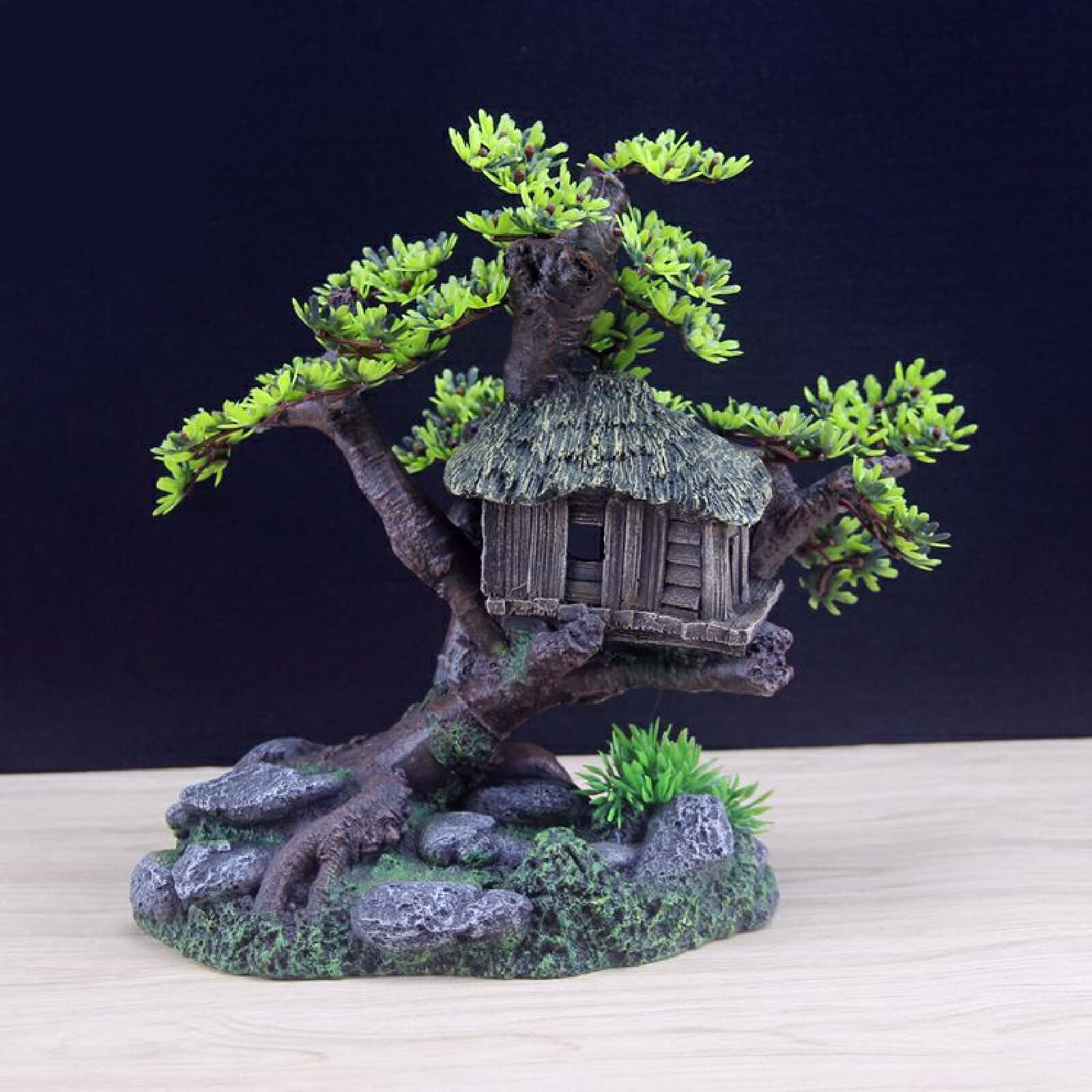 Decorazioni Acquario Arredamento Acquario Arredi Per Acquario 26*14.5Cm Acquario Serbatoio Di Pesce Decorazione Paesaggistica Casa Sull'Albero Casa Casa In Legno Acquario Paesaggio Castello Grande Alb