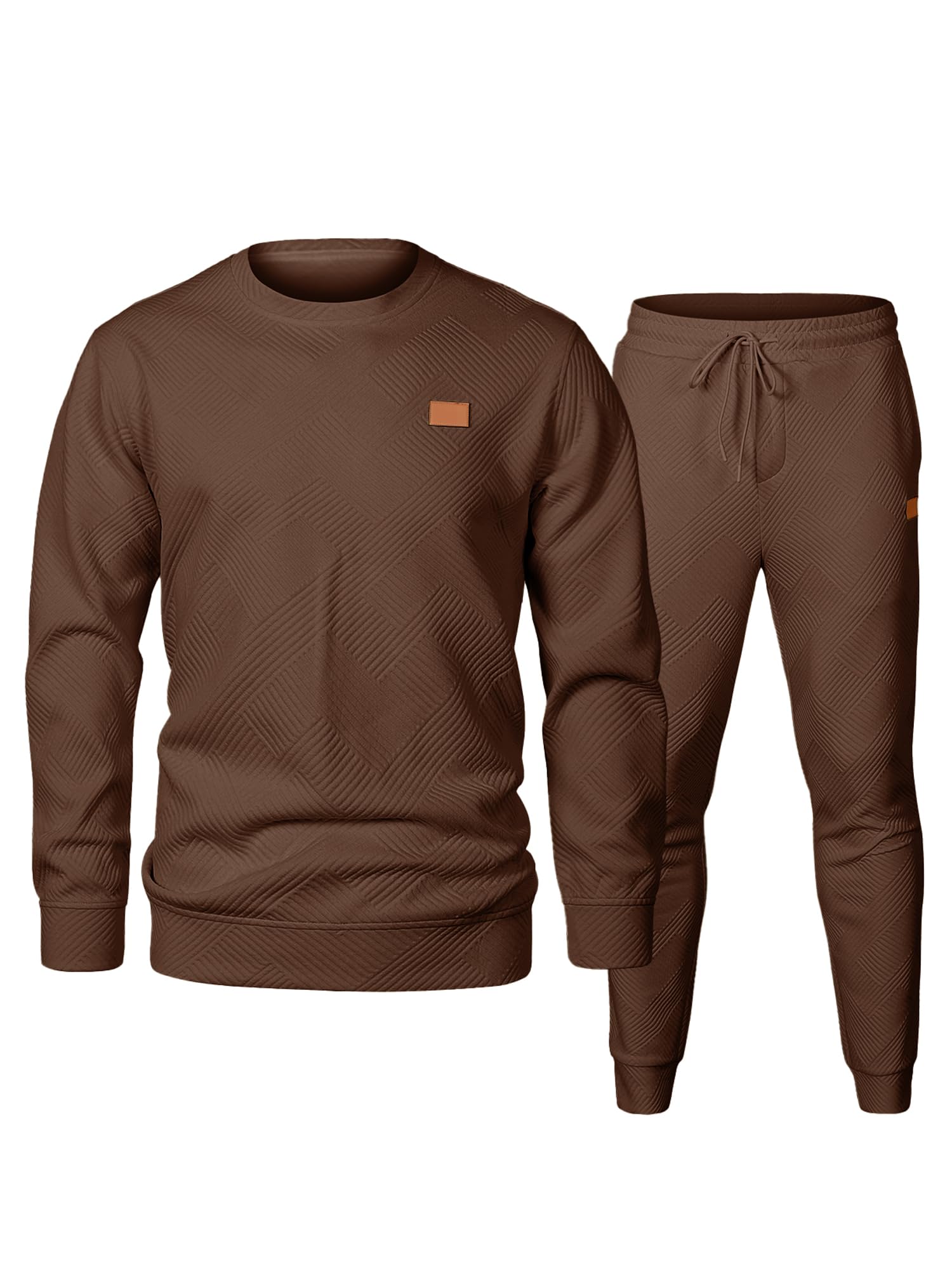 JMIERR Men's Knit Jacquard Tracksuit