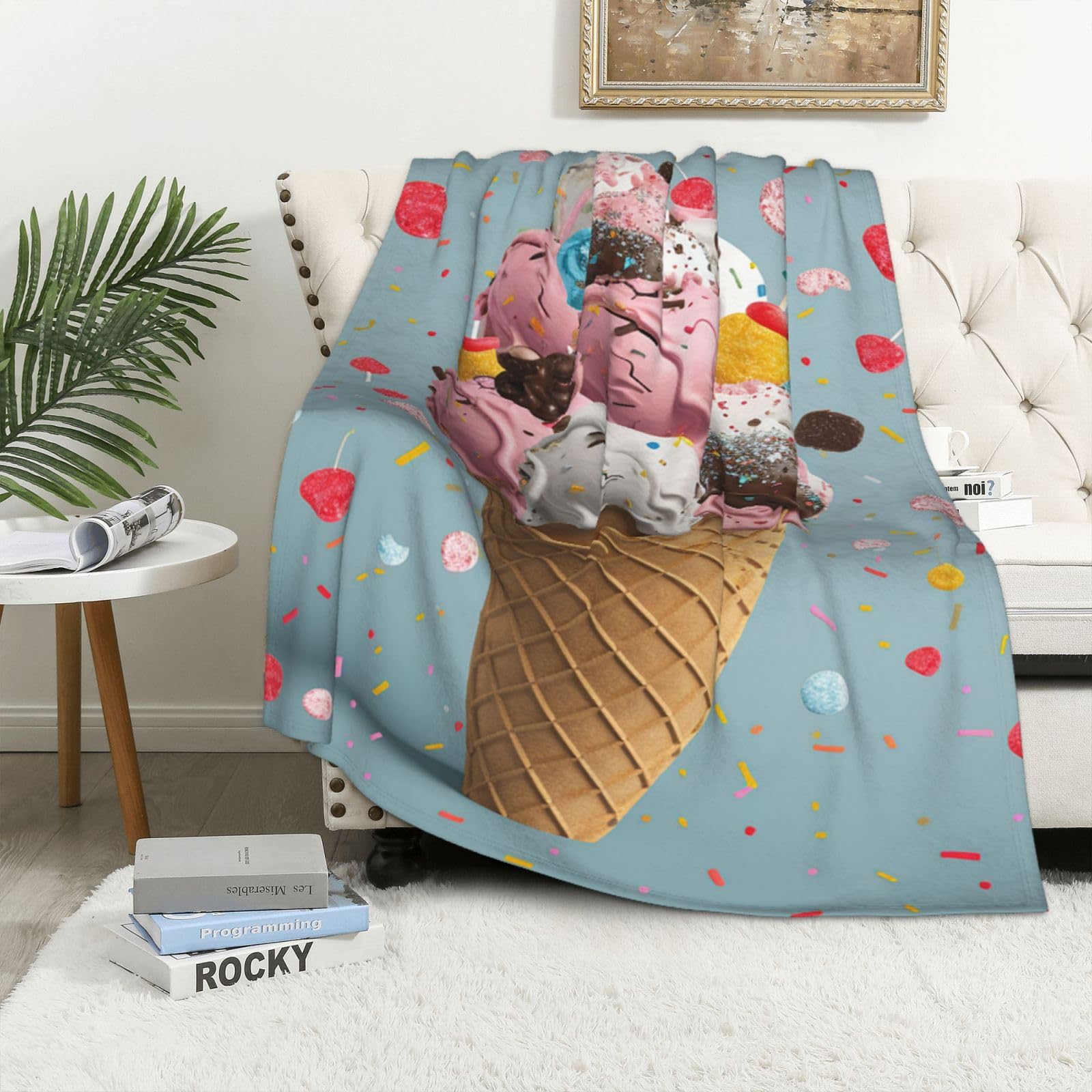 Couverture polaire pelucheuse pour soirées canapé jeté de lit réversible doux contre le froid