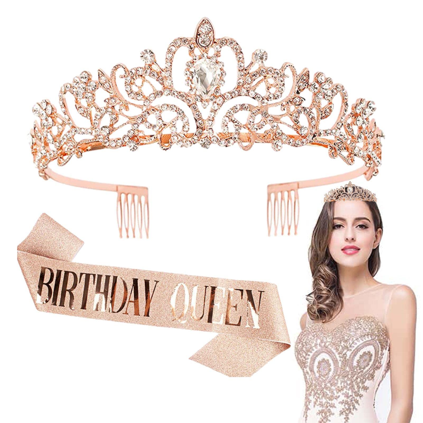 Set Diadème + écharpe "13 Ans" – Accessoire Anniversaire Teen – Couronne Cristal Et écharpe Pailletée