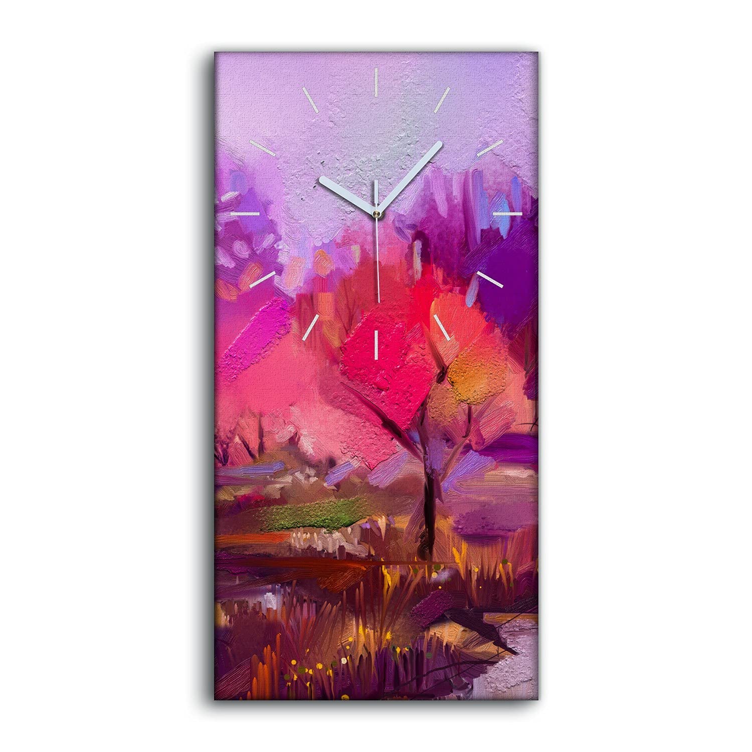 Horloge sur Toile Cuisine Chambre Art Mural Image Paysage Forestier 30x60