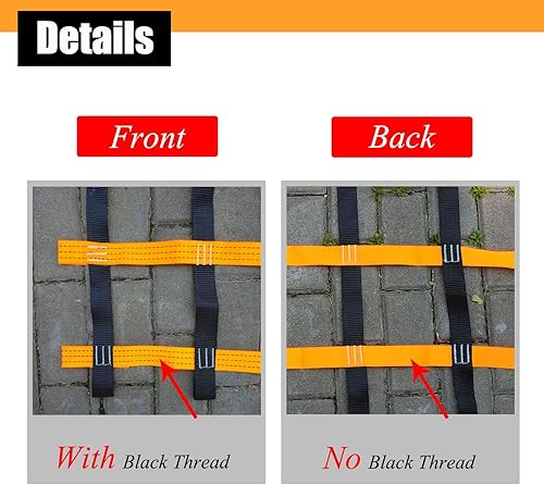 Miniatura 4 de Red de escalada de línea ninja, red de carga de escalada al aire libre, juego de columpios de escalera de escalada en la selva, gimnasio, parque