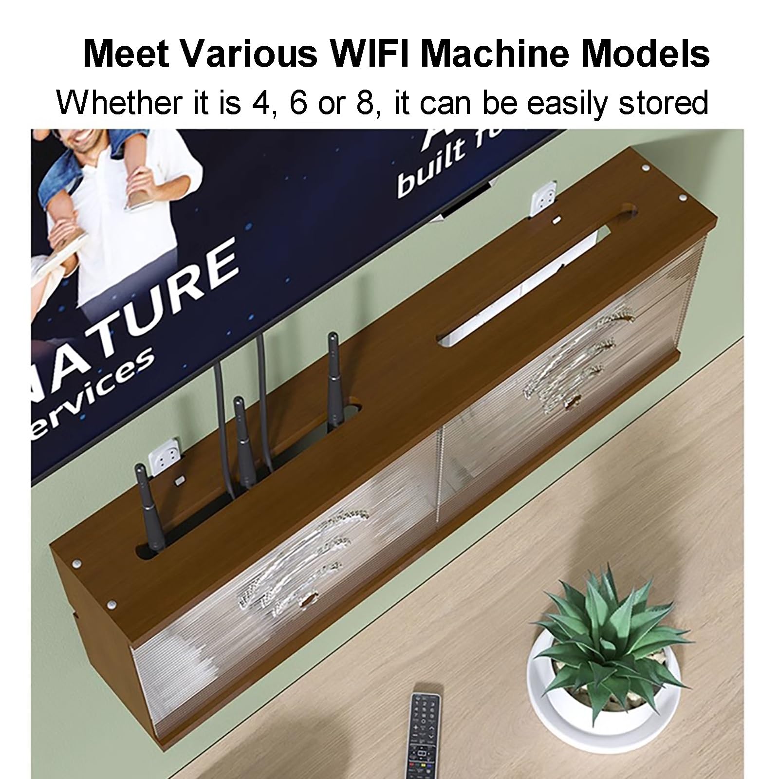 Étagère murale pour routeur – Boîte de rangement pour câble WiFi et solution de rangement pour bureau et maison
