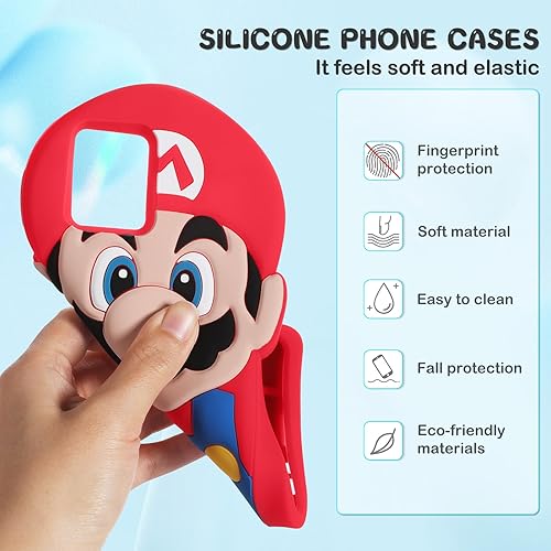 Miniatura 3 de oqpa Funda para Moto G 5G 2023 con diseño de personajes 3D de dibujos animados para niños, niñas, mujeres, adolescentes, Kawaii única, divertida,