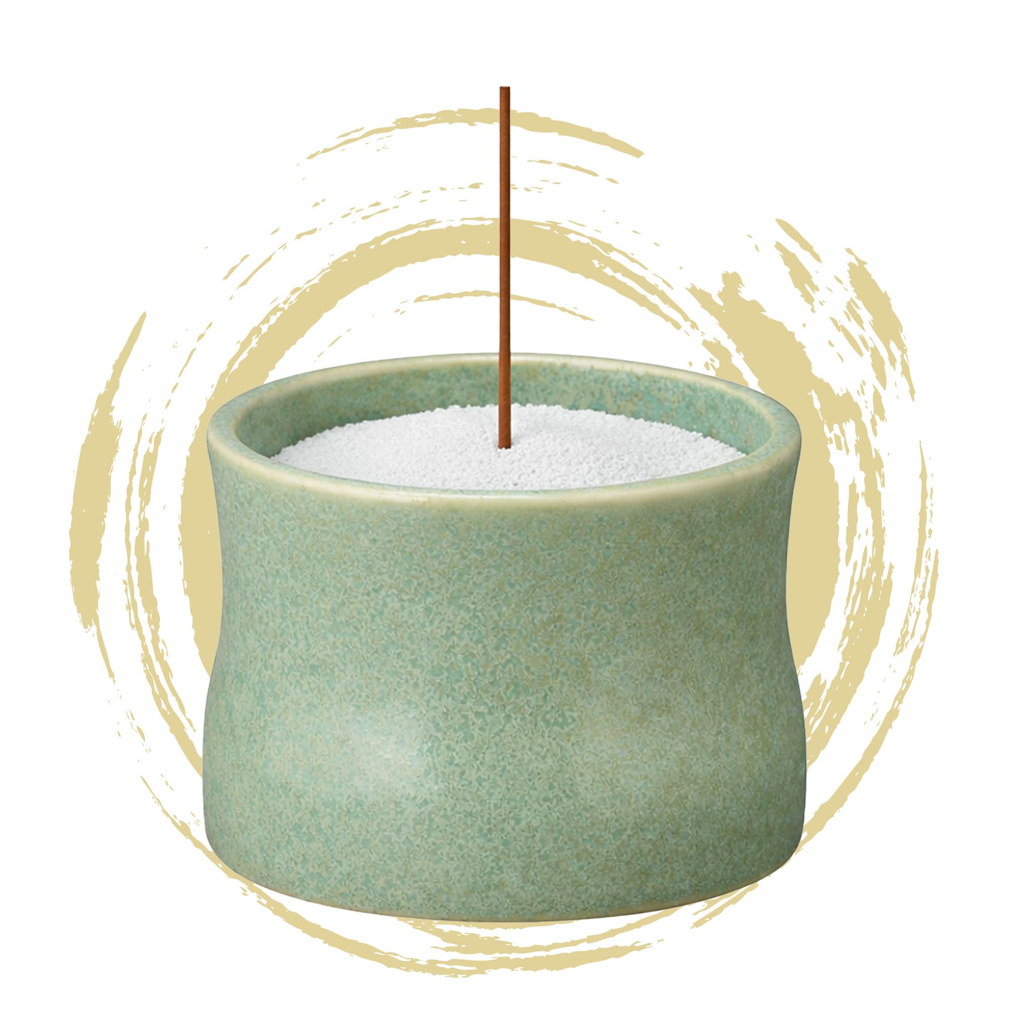 Hasegawa Japanese Incense Burner – Mino Ware Ceramic Koro, Celadon Glaze, Buddhist Altar Supplies, Made in Japan