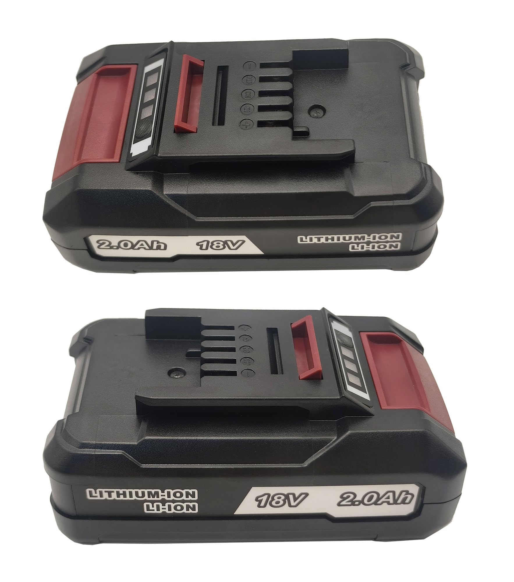2 batterie agli ioni di litio da 18 V, 2,0 Ah, compatibili con Einhell serie Power X-Change da 18 V, con indicatore LED, adatte per tutti i dispositivi Power X-Change