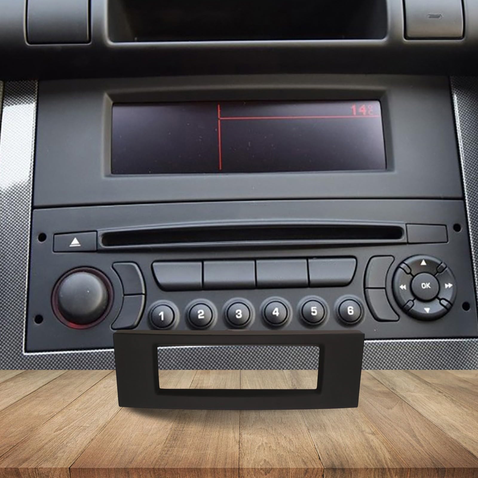 Boîtier Noir pour Lecteur CD RD4 - Écran de Rechange Multifonction Compatible avec Garniture intérieure 207