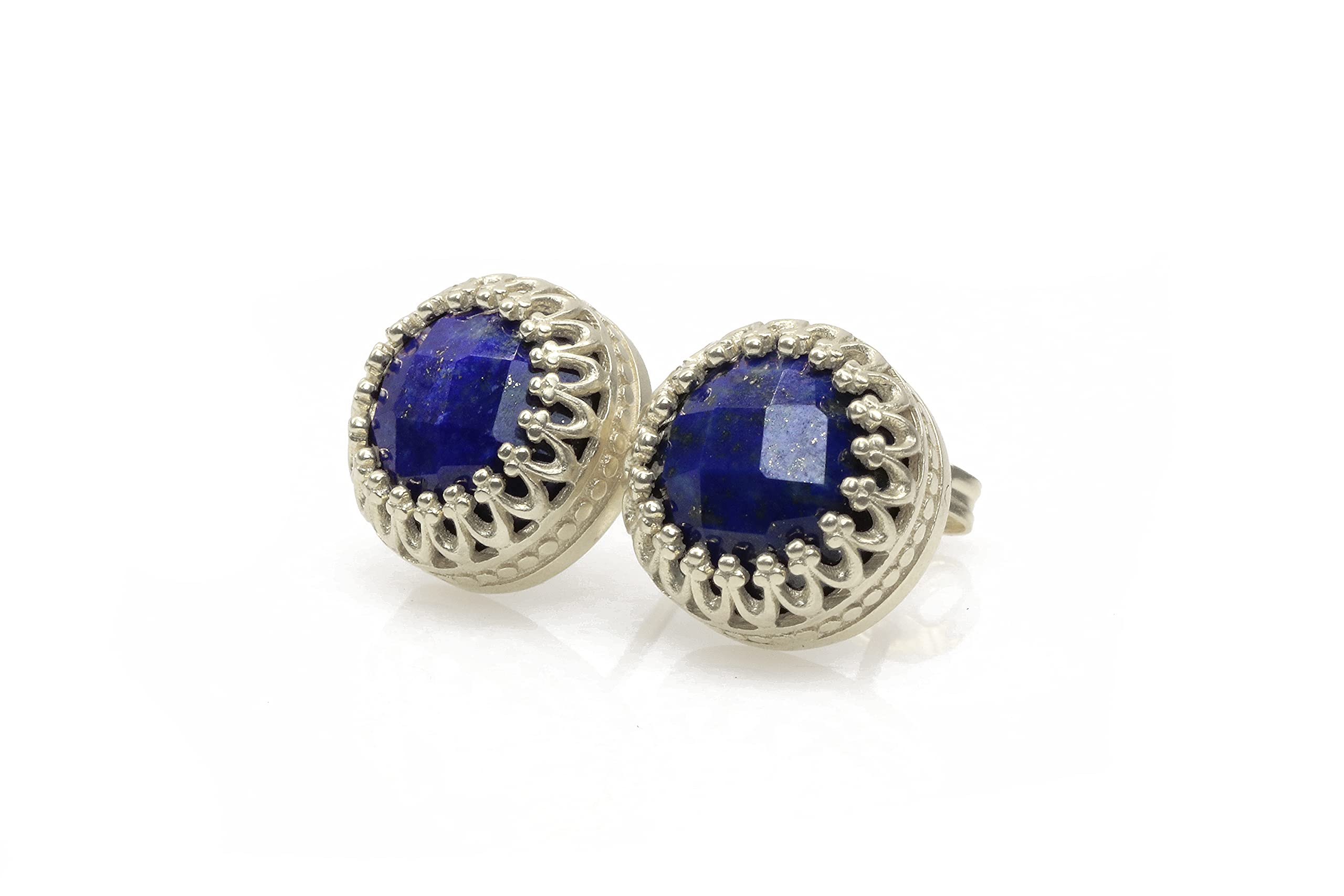 Pendientes de Lapislázuli en Plata de Ley - Pendientes de Azul Celeste para Mujer - Pendientes para el Baile de Graduación, San Valentín, Día de la Madre, Dama de Honor - Hechas a Mano