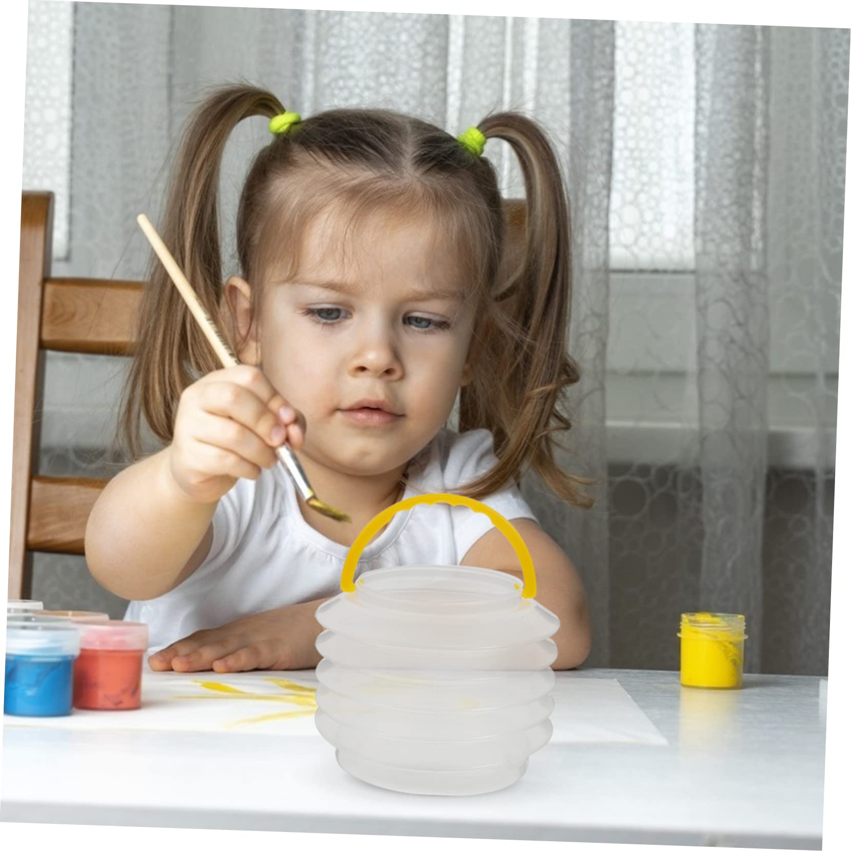 LALAFINA 5sets Portable Pen Washing Bucket Cleaning Buckets for Kids Beginners Paint Lovers 2pcs*5