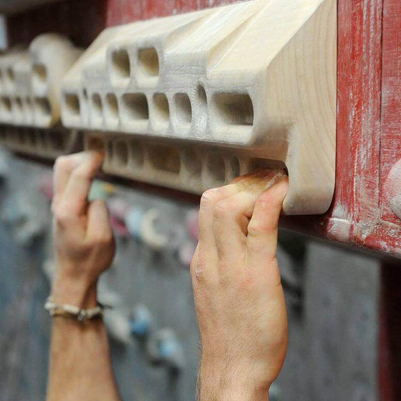 Diapasón de escalada de madera, tabla de escalada para interiores, diapasón de roca para puerta, al aire libre, interior, fácil de instalar, tabla de madera, agarre para los dedos