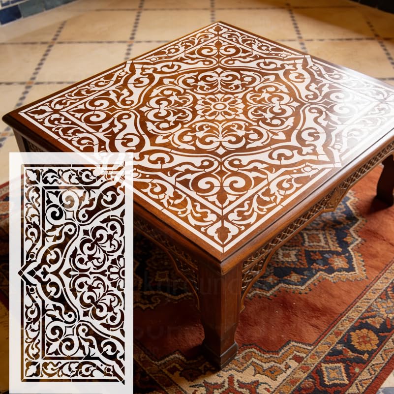 Pochoirs floraux de 90 cm pour grand relooking de meuble ancien
