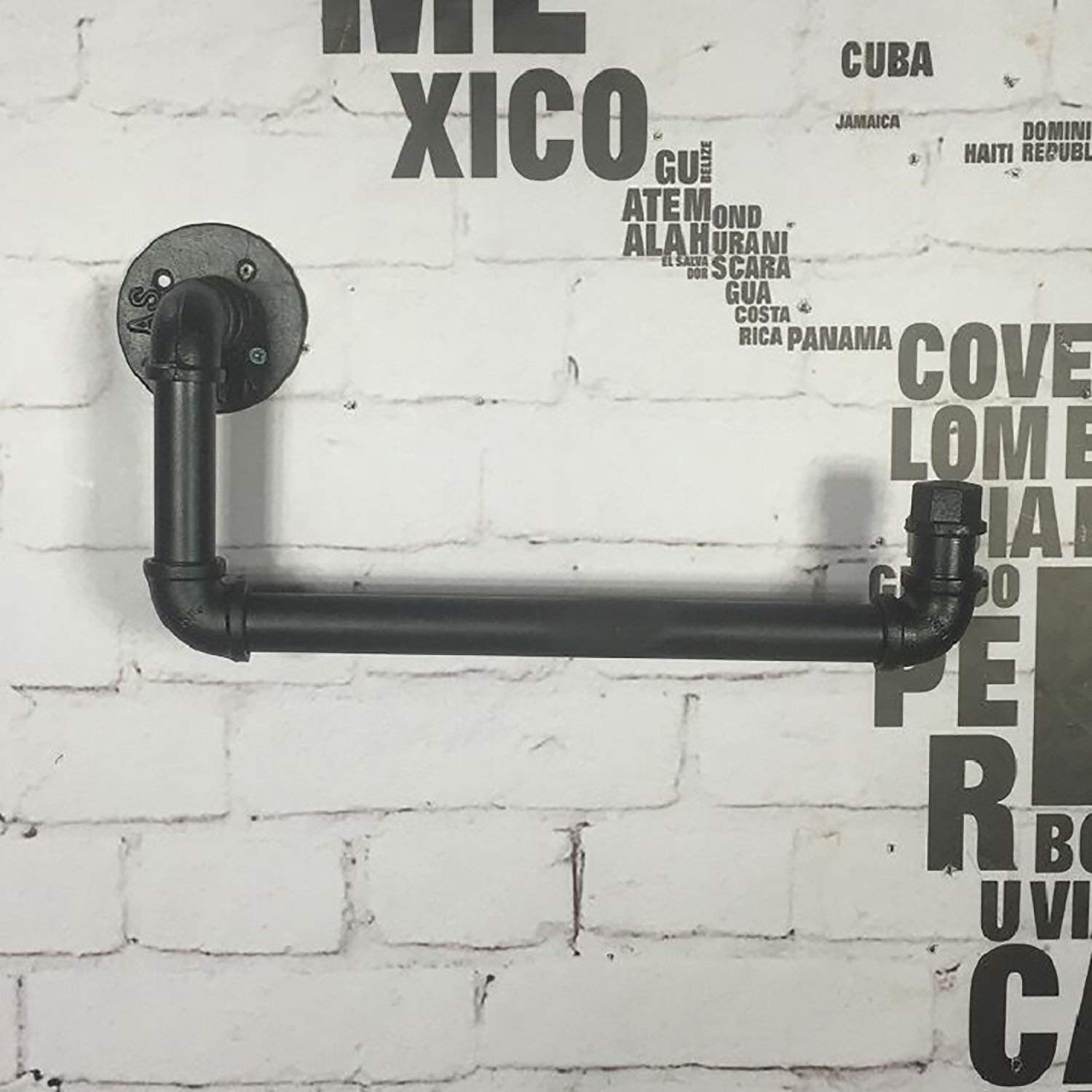 MU Estante de Almacenamiento de Pared, Muebles para el hogar Bastidores de Pared Decoraciones de Pared Retro Estilo de tubería de Agua Industrial Toalla Estante Adorno de Pared, Estante de Pared para