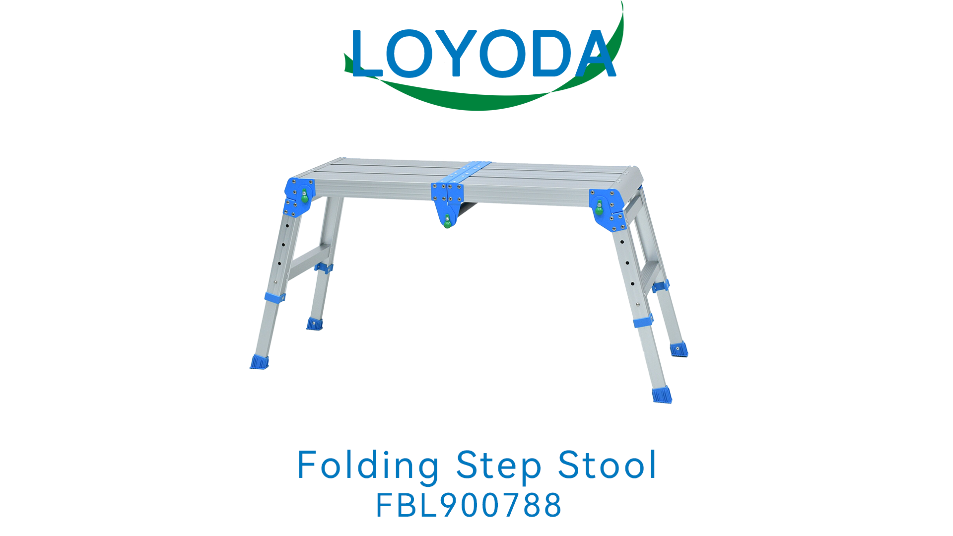 Foldable Work Platform Step Stool - 500 Lb Capacity, 14" To 20" Height Adjustable, One-Button Fold, Aluminum Alloy