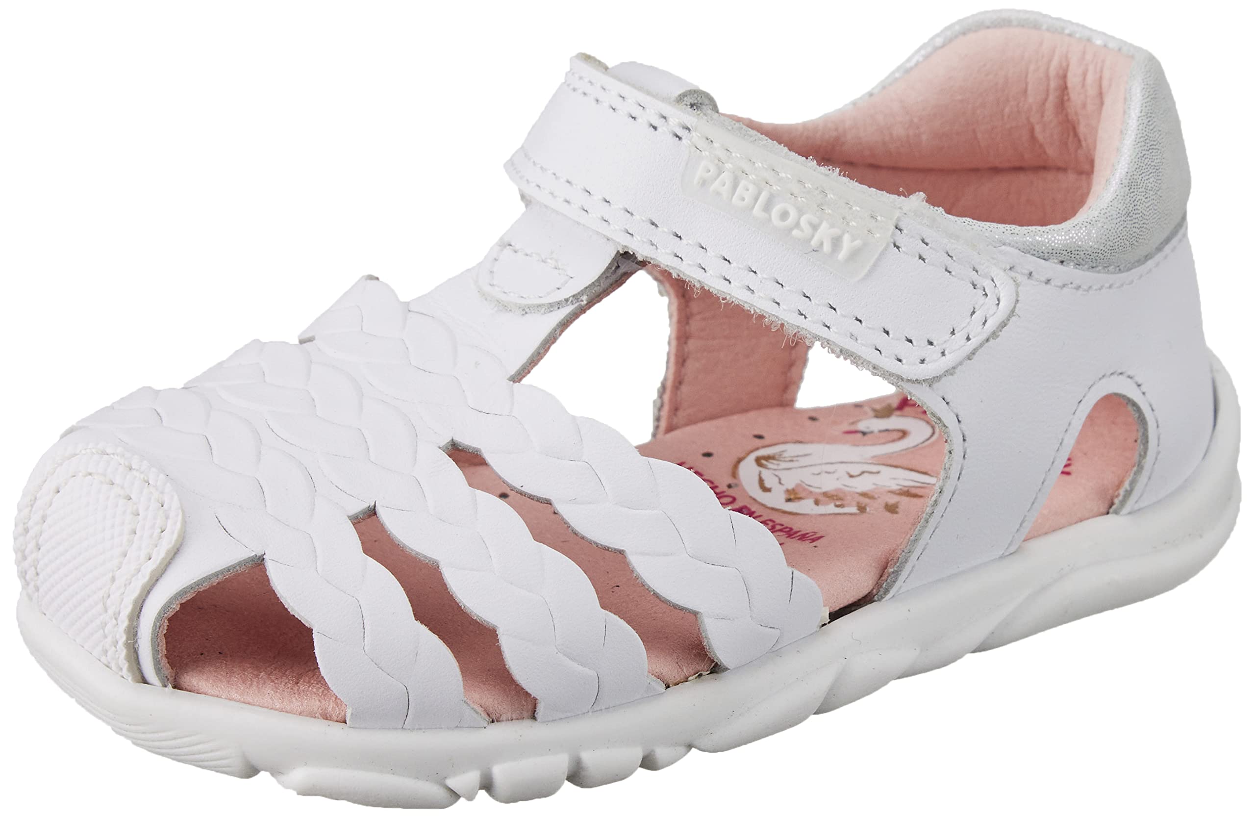 Pablosky Mary 438086 – Sandali In Pelle Per Bambine E Ragazze, Suola Antiscivolo E Chiusura Regolabile