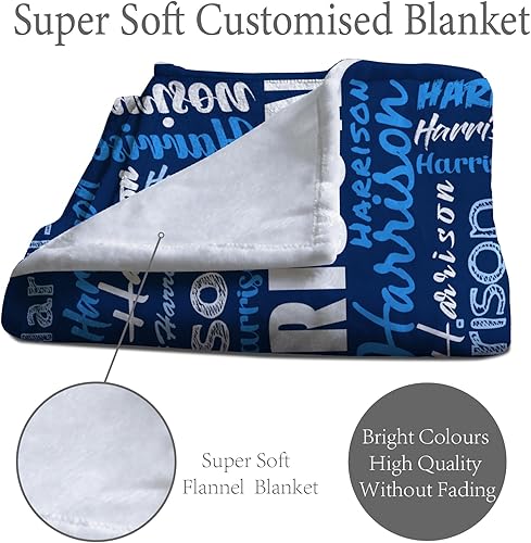 Miniatura 7 de Manta de bebé personalizada con nombre para niños, manta personalizada para niños, manta para niños pequeños para guardería, mantas personalizadas