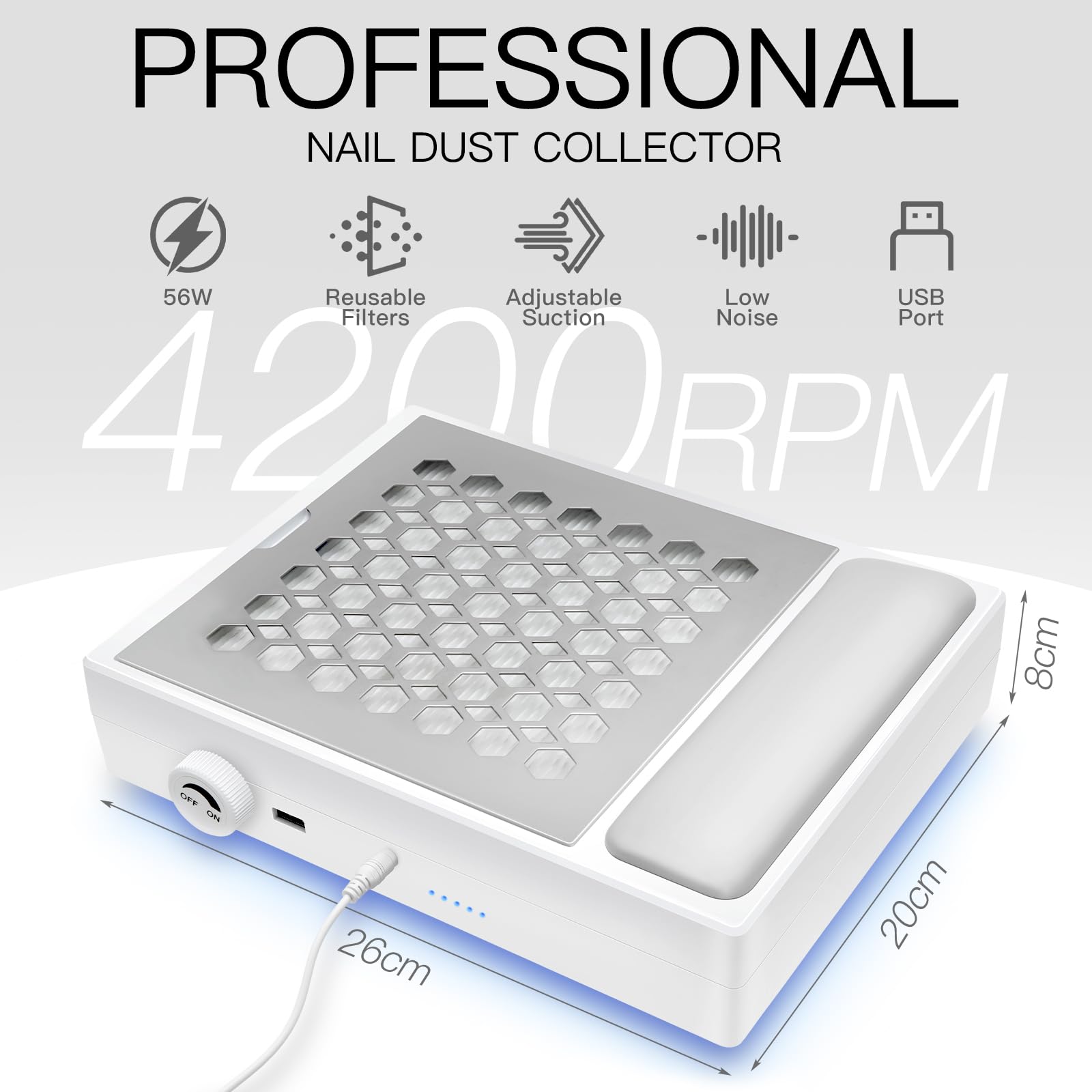 Amazon.co.jp: Madenia ネイル集塵機 ネイルコネクター 強力 ネイル