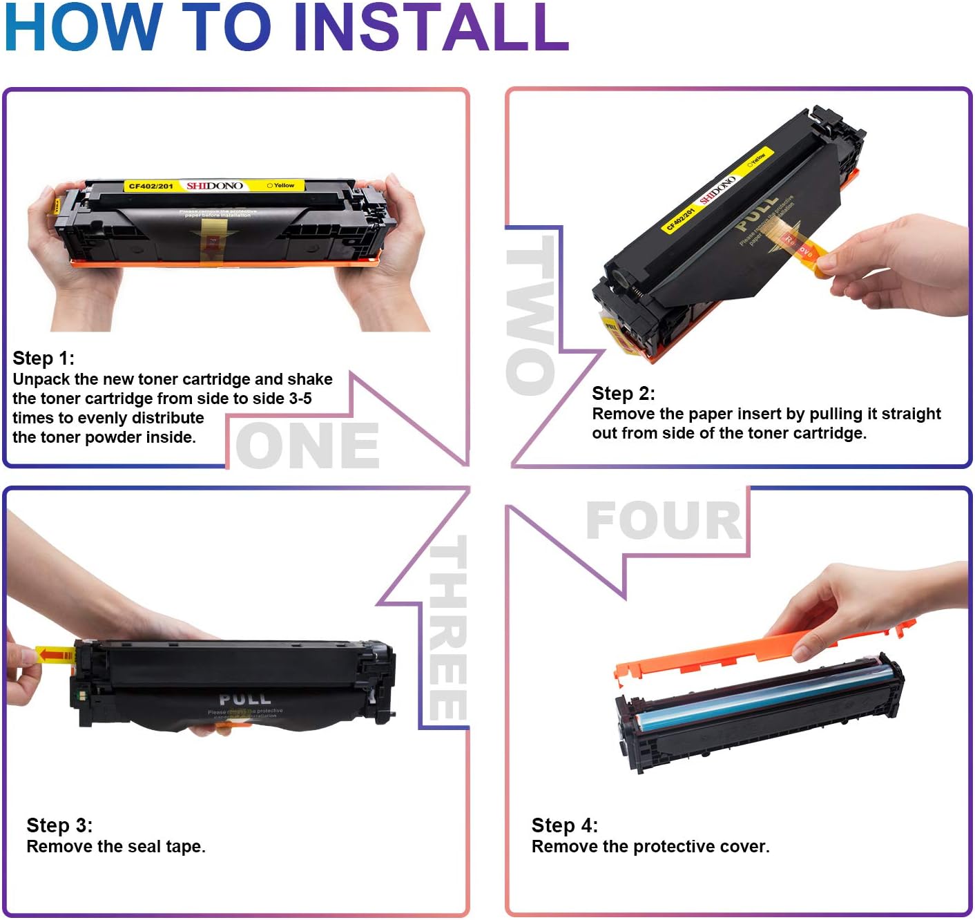 🔥 Hоt Dеаlѕ Shidono Compatible Toner Cartridge Replacement for HP 201X 201A Fits with Laserjet Pro MFP M277dw/M277c6/M277n/M252dw/M252n/M274n Printer, 4-Pack [Black/Cyan/Yellow/Magenta]
