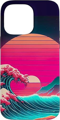 Miniatura 20 de Funda retro para iPhone 12 Mini vaporwave Synthwave Ocean Japanese 80s estilo vintage retro